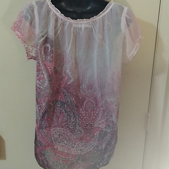 Maurices pink top sz med - Picture 3 of 3